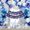 Blue Birthday Decorations for Boys Men - 50 PCS Blue