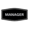 Signs ByLITA Fancy Manager Sign (Black/Silver) - Large