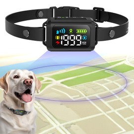 My Pet Command Wireless GPS Dog Fence No Wires & No Base Transmitter Outdoor Radius Coverage 33-1999 Yards IPX7 Waterproof Collar w/Tone, Vibrate & Safe Static Modes Fits Dogs 8″-28″ Neck (S to XL)