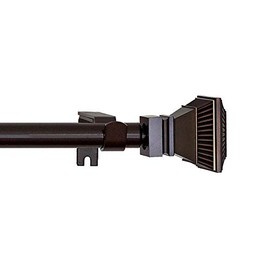 Decorative Window Curtain Rods with Finials, 48 to 86 Inches, 0.75 Diameter - Buono II, Bach Series - Lightweight & Easy to Install, Adjusts Telescopically to Fit Any Window by Achim Home Decor
