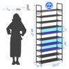 Simple Trending Tall Shoe Rack Storage Holds 40 Pairs, 10