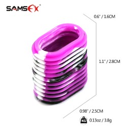 SAMSFX Rubber Fishing Reel Handle Grip Sleeve Non-Slip Baitcaster Knob Covers for Casting or Spinning Reel (12PCS, Color A)