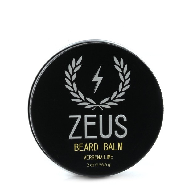 ZEUS Conditioning Beard Balm for Men - 2 Oz - Natural Softening Conditioner for Facial Hair (Verbena Lime)
