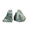 AMOYSTONE Heavy Sturdy Bookends | Natural Green Mica Stone 6-8LBS