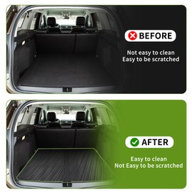 HOPESPANNER Rear Trunk Mat for Ford Edge 5 Seats 2015-2024 Upgrade TPE Cargo Liner Replacement for Ford Edge Non Slip Cargo Mat Trunk Protector