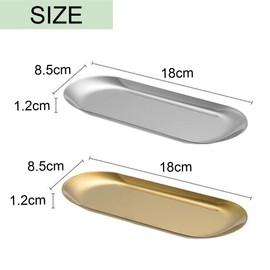 Asdays Hot Towel Tray, Cash Tray, Coin Tray, Hot Towel Holder, High Quality, Restaurants, Commercial Use, Stainless Steel, Set of 5 (Gold)