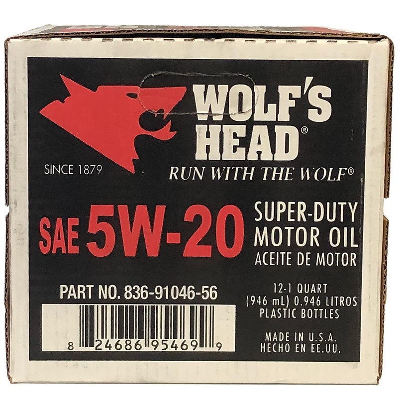 Wolf's Head Super Duty 5W-20 Semi Synthetic Motor Oil (836-91046-56)