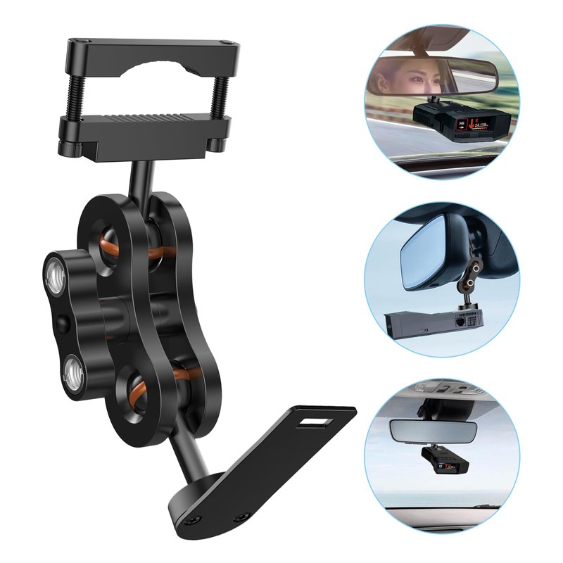 Radar Detector Mount Rearview Mirror Bracket,Aluminum Rearview Mirror Rod Mount