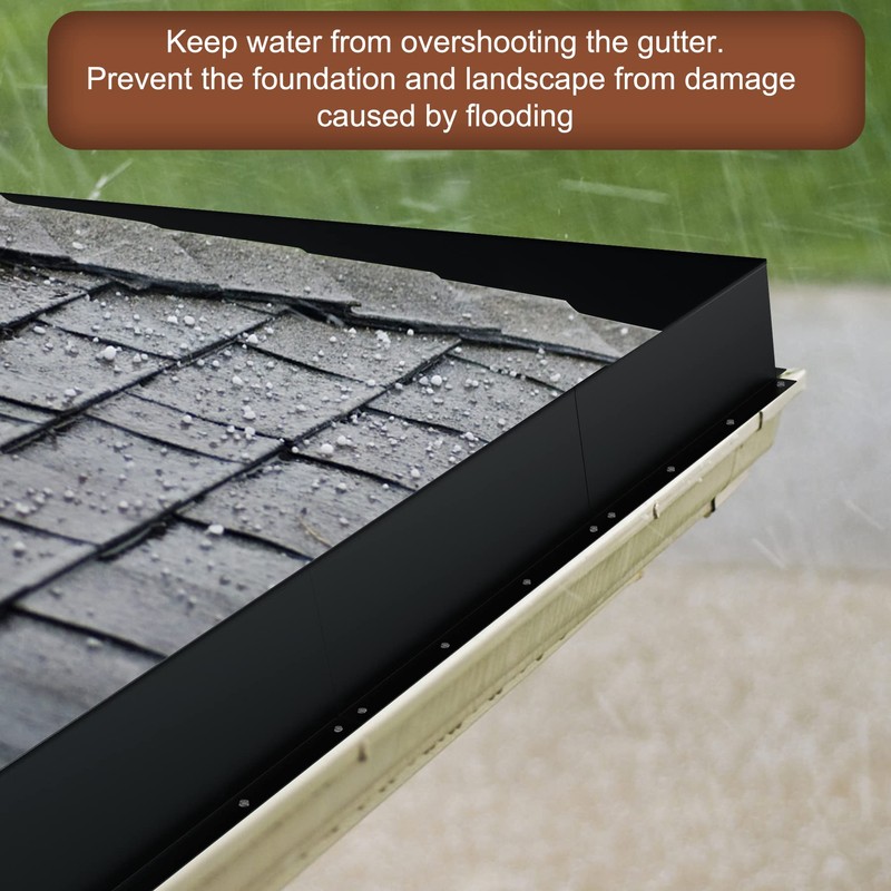 BJADE'S Gutter Valley Splash Guard,6 Pcs 10 x 4 Inch
