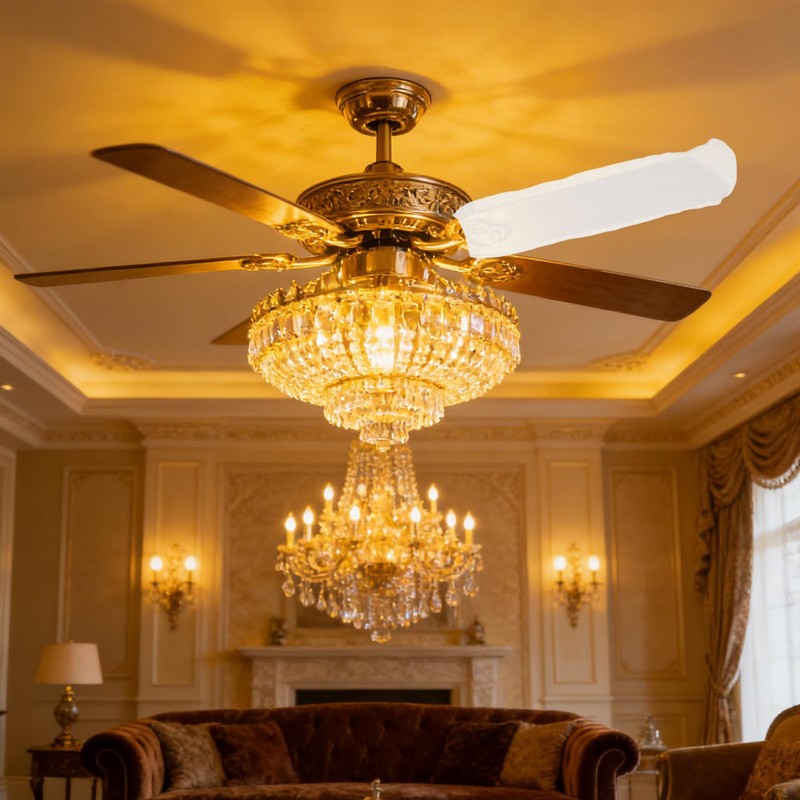 Levemolo 5Pcs Fan Blade Covers - Stretchy & Reusable Ceiling