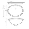 Nantucket Sinks UM-15x12-B 15-Inch by 12-Inch Oval Ceramic Undermount Vanity