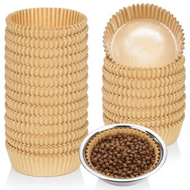 400 Pcs Bulk Large Pet Disposable Feeding Bowls Liner Cat Food Bowls Paper Liner Pets Disposable Feeding Bowl Small Paper Cat Plates for Small Dogs Cats Dish Bowl