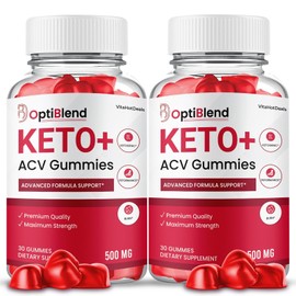 OptiBlend Keto ACV Gummies, Max Strength Formula, Opti Blend Keto (2 Pack)