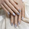 Pure Handmade Nails Press on Nail Reusable Fake Short Lavender