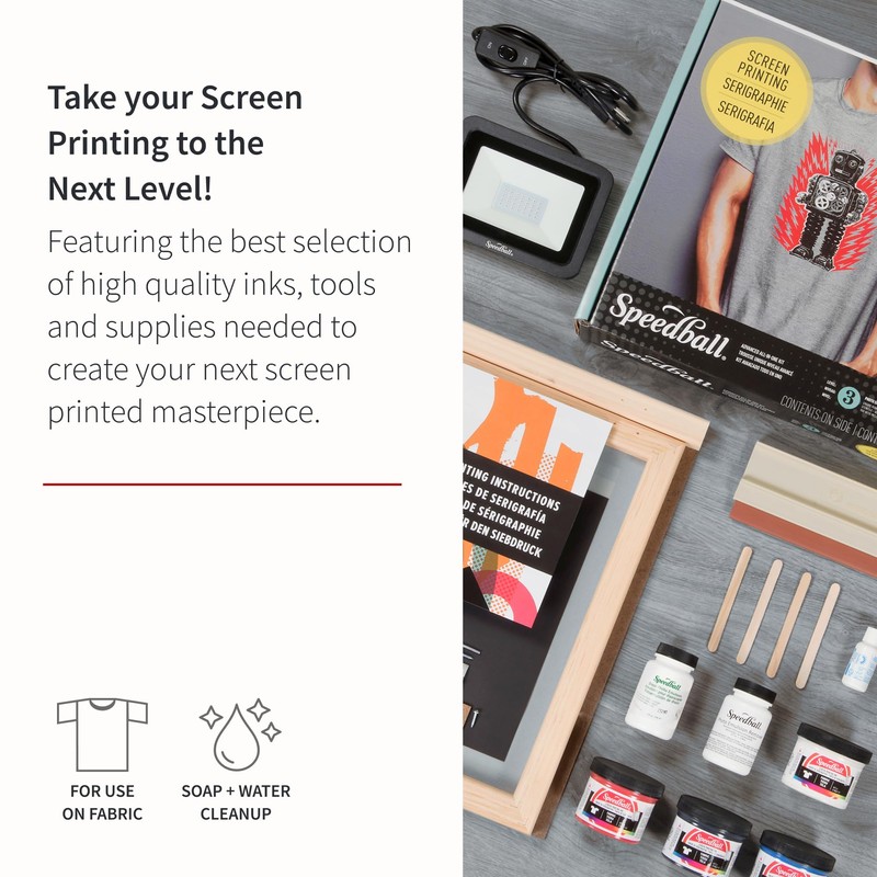 Speedball Advanced All-In-One Screen Printing Kit, Includes LED UV Exposure