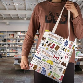 JNIAP TV Series Merchandise HIMYM Tote Bag HIMYM TV Show Fans Gift (TV How I Tote Bag)