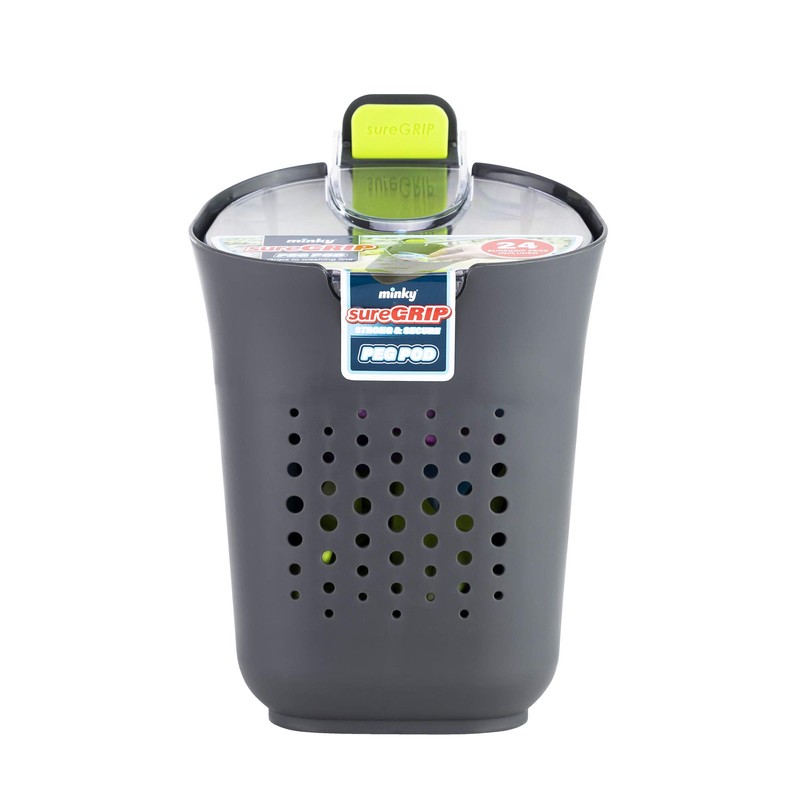 Minky VT86890F01 Pod Plus 24 Sure Grip Pegs, Grey, One