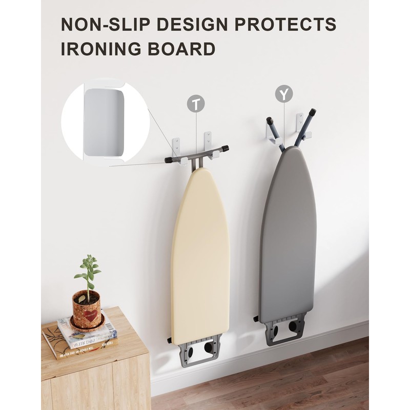 Ironing Board Holder 304 Stainless White, Ironing Board Hanger Y