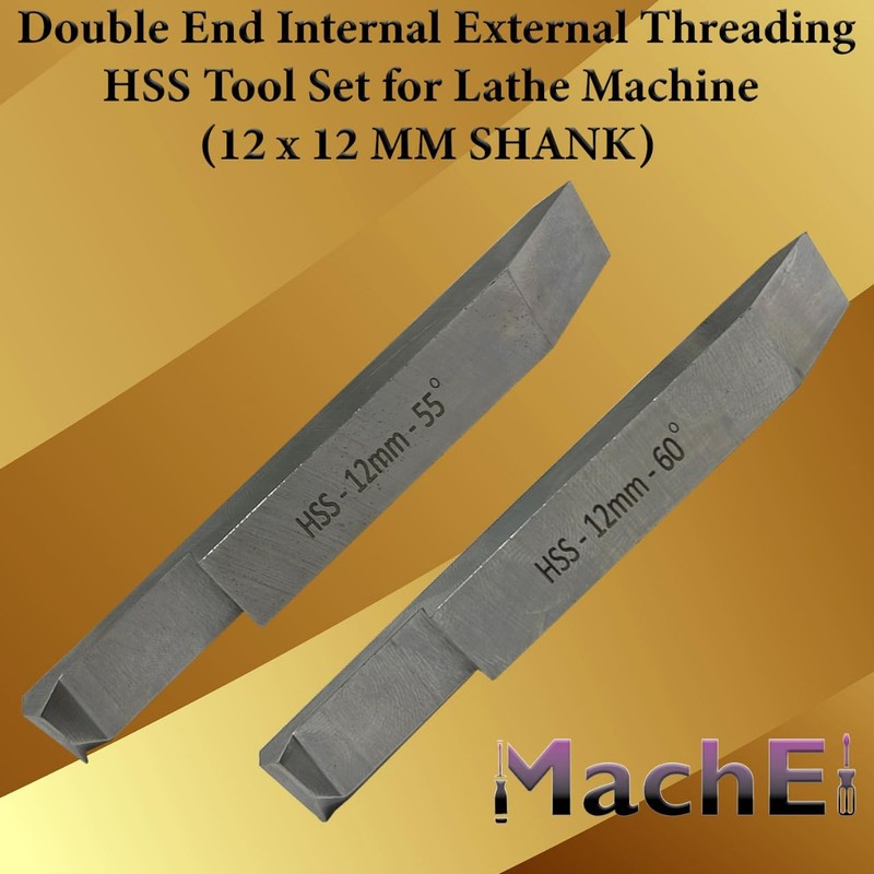 MachEl Double End Internal External Threading HSS Tool Set for