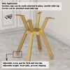 Sumatos Metal Table Base - Modern Coffee Table Legs, 28