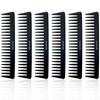 6-Pack Wide Tooth Hair Combs for Men, Durable Detangling &