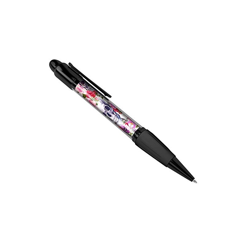 Destination Vinyl Pens Pink Flowery Sugar Skull Art Cover Black