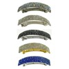 JCGY Set of 5 Vintage Crystal Bar Barrettes Sparkly Bridal