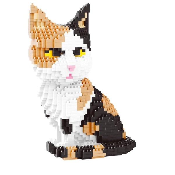 XinLiangDian Calico Cat Micro Building Blocks,Animals DIY Mini Diamond Blocks