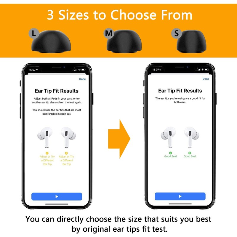 KASOTT Upgraded Best Memory Foam Ear Tips for AirPods Pro