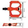 grunge flat motte pedal, orange