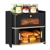 HOOBRO Bread Box, Bamboo Bread Box for Kitchen Countertop, 2