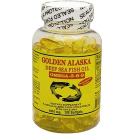 Golden Alaska Deep Sea Omega-3-6-9 Fish Oil 1000mg 100 Softgels