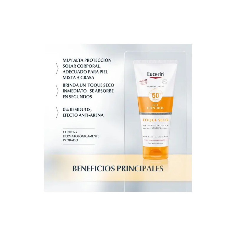 Protector Solar Corporal Eucerin Oil Control Fps50 200ml