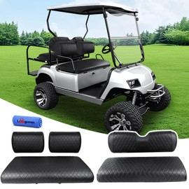 LEAPGOMAX Waterproof Front & Rear Golf Cart Seat Covers for Yamaha G2-G22