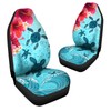 Bulopur Red Hibiscus Sea Turtle Print Car Seat Covers for