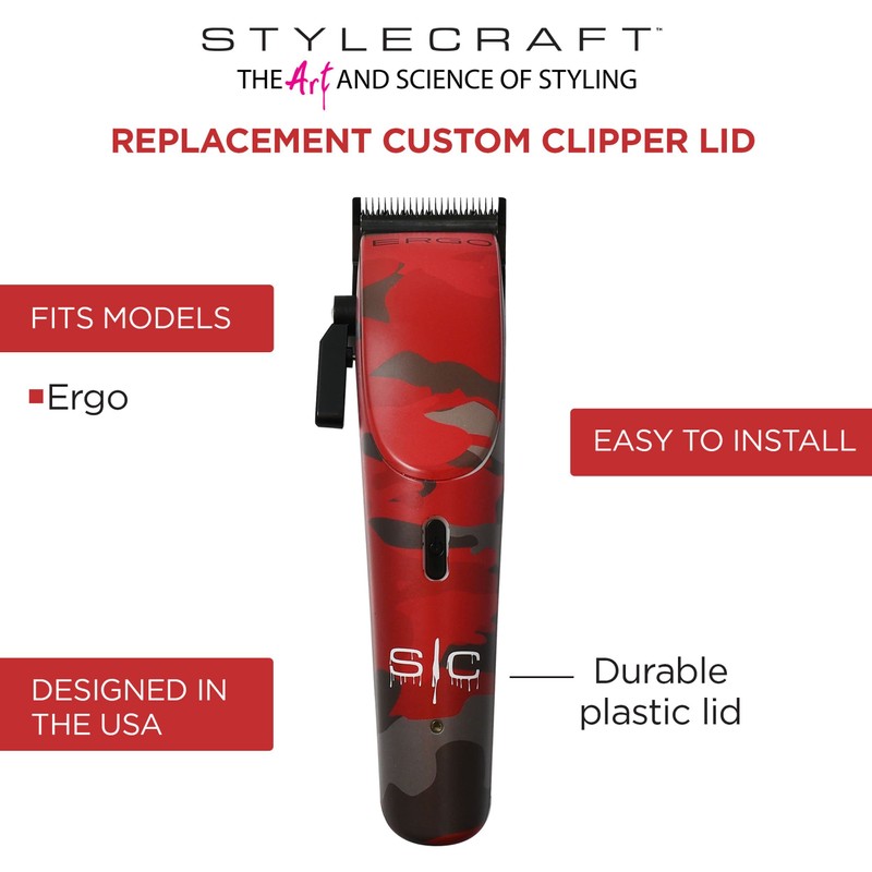 StyleCraft Tapa de repuesto para cortapelos de camuflaje compatible con
