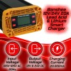 Banshee 12V/20A 24V/10A Automatic Battery Charger, with LCD Display &