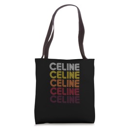 Celine Retro Wordmark Pattern Vintage Style Custom Name Tote Bag