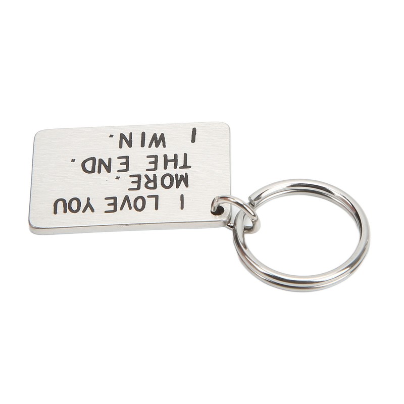 Birthday Keychain Stainless Steel I Love You More The End