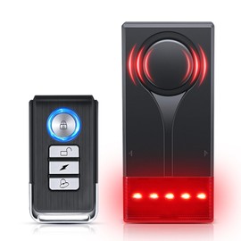 Car Anti-Theft Vibration Alarm, ELECTOP 108dB Automobile Vibration Sound & Light Alarm, Wireless Remote Car Alert Vehicle Security Alert System Automotive Warning Interior Safety Red Light