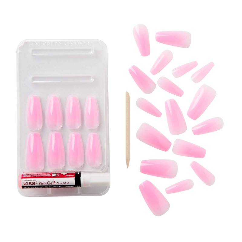 GoldFinger Gel Glam Color Nails Full Cover False Nails Glue