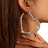 1Pair Large Rhinestone Hoop Dangle Earrings Luxury Crystal Big Circle