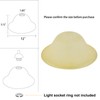 SHENGQINGTOP 12"D Retro Glass White Speckles Domed Shade with 1.65"