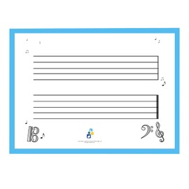 Toccata Method® Musical Music Magnetic Dry Erase Board Single Staff