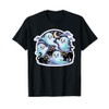 Black Cats with Cute Ghosts - Family Friendly T-Shirt