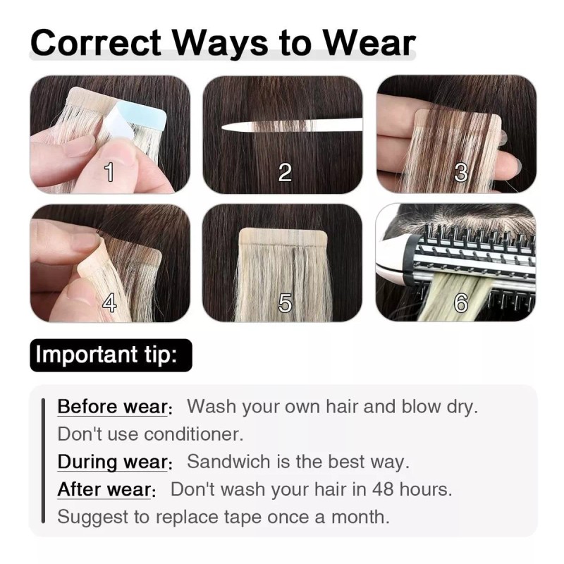 Suyya Extensiones Cabello Natural 14in Rubio Platino 40gr