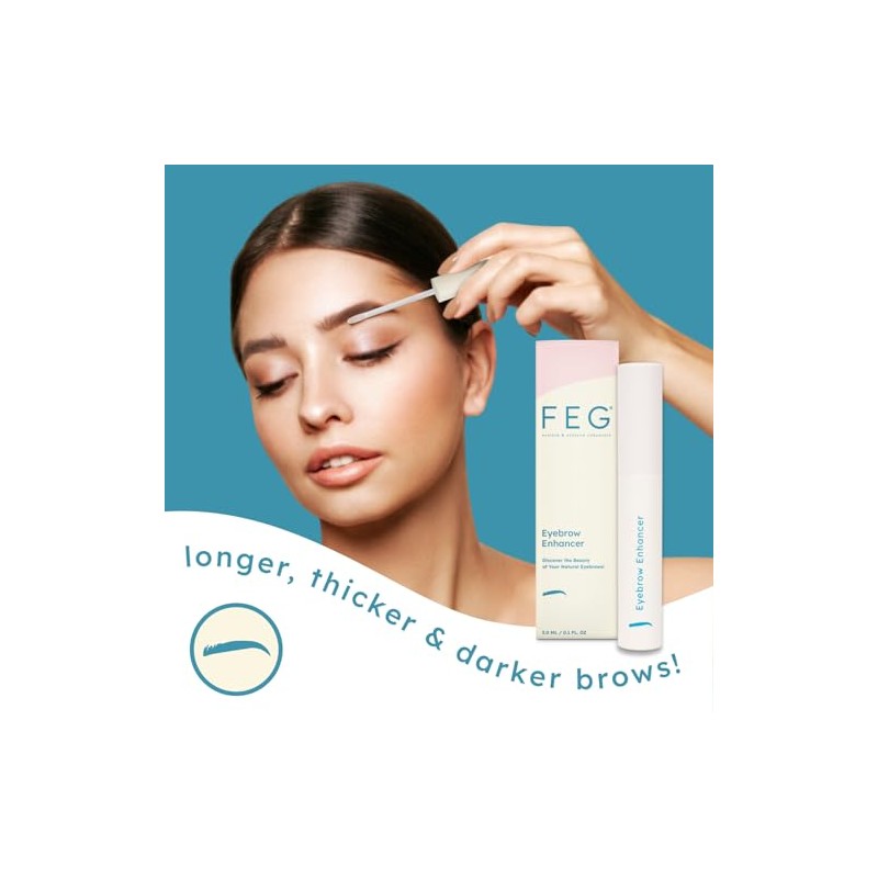 FEG Eyebrow Eye Brow Growth Length Thickness Darkness Enhancer Serum