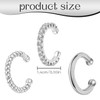 Pack of 3 ear cuffs, earrings, ear cuff, silver, gold