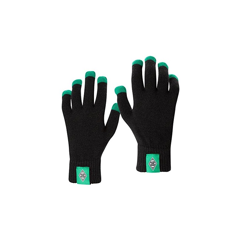 Borussia Mönchengladbach Smartphone Knitted Gloves (M), Black/green