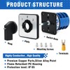 KEYMOO 40A Rotary Changeover Switch, 660V 3 Position 3 Phase